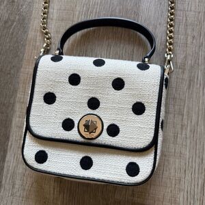 Kate Spade Natalia Square Embroidered Polka Dot Crossbody Handbag